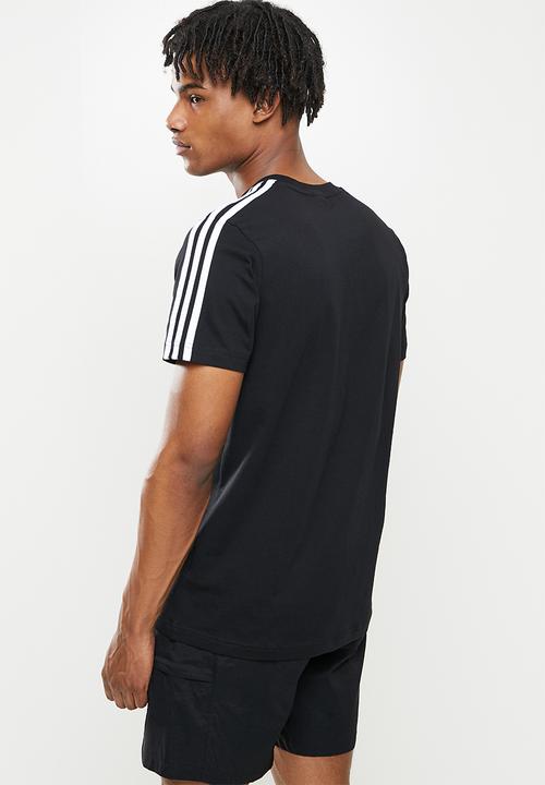 adidas Performance - Men's Training 3-stripes tee - black & white 