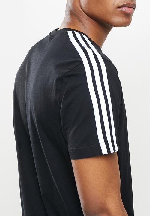 adidas Performance - Men's Training 3-stripes tee - black & white 