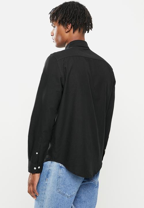 Cotton On - Mayfair long sleeve shirt - black