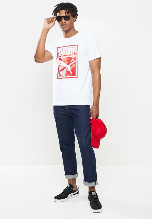 PUMA - Graphic tee box logo logo play - white 
