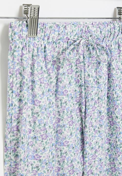 Cotton On - Maya woven pant - blue & purple 