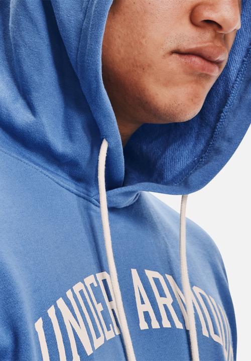 Under Armour - UA Rival Terry Big Logo Hoodie - duck-egg