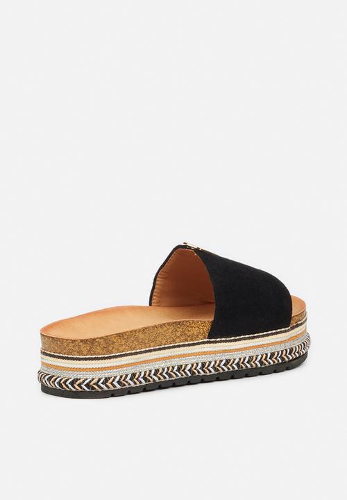 Miss Black - Prima1 flatform slide - black