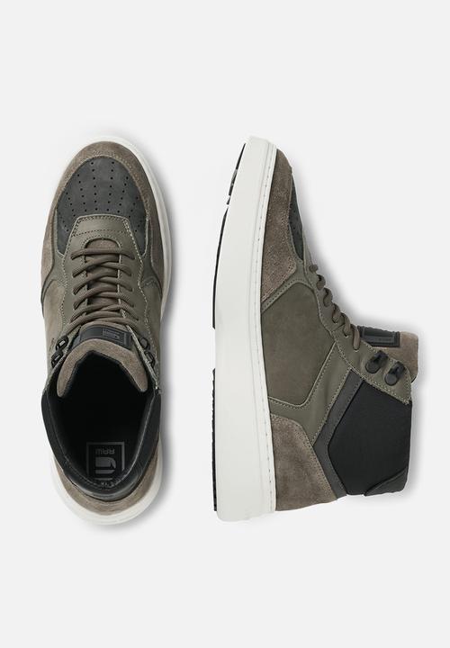 G-STAR - Lash mid blk m - dark grey & olive 