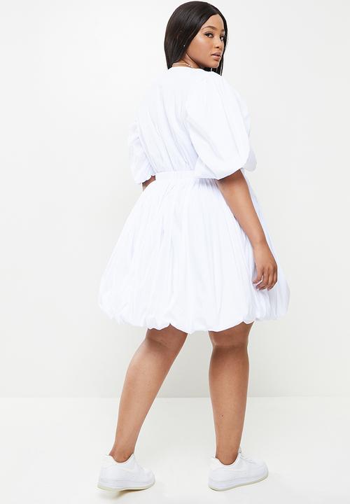 Glamorous - Plus amber dress - white