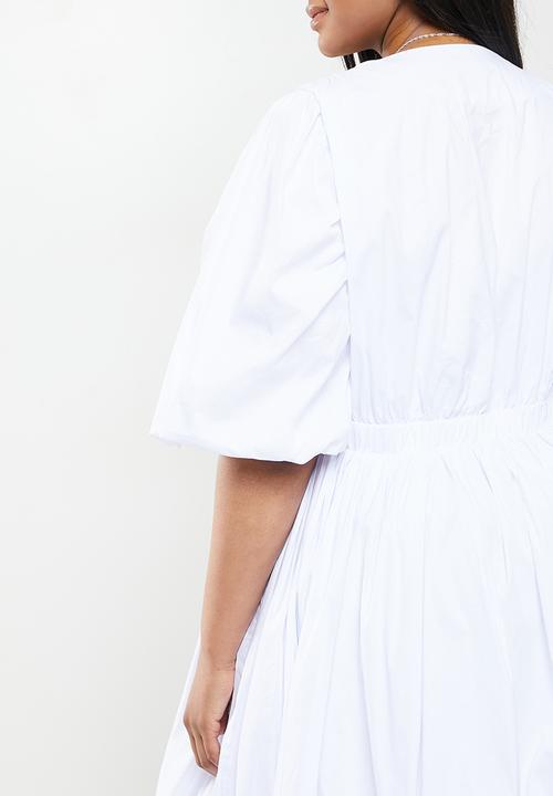 Glamorous - Plus amber dress - white