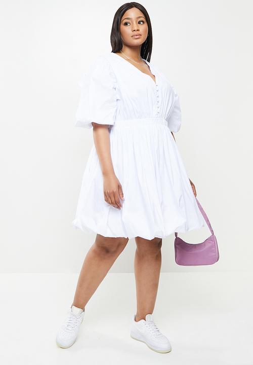 Glamorous - Plus amber dress - white