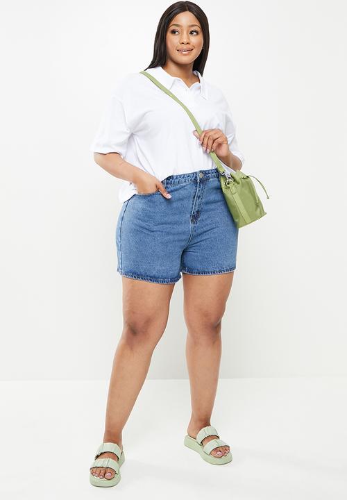 Glamorous - Plus denim shorts - blue