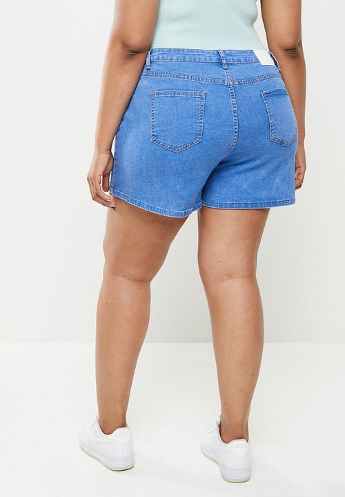 Glamorous - Plus denim shorts - true blue