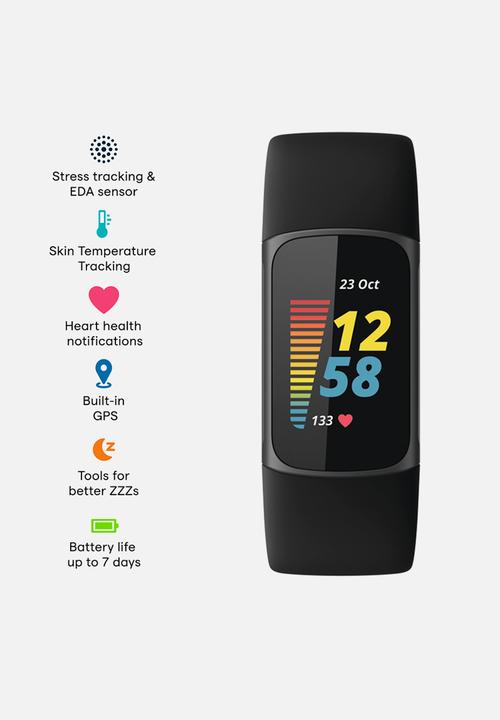 Fitbit - Fitbit charge 5 - black graphite