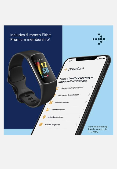 Fitbit - Fitbit charge 5 - black graphite