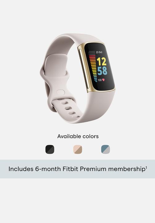 Fitbit - Fitbit charge 5 - lunar white