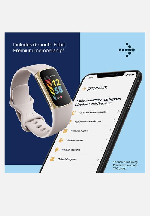 Fitbit - Fitbit charge 5 - lunar white