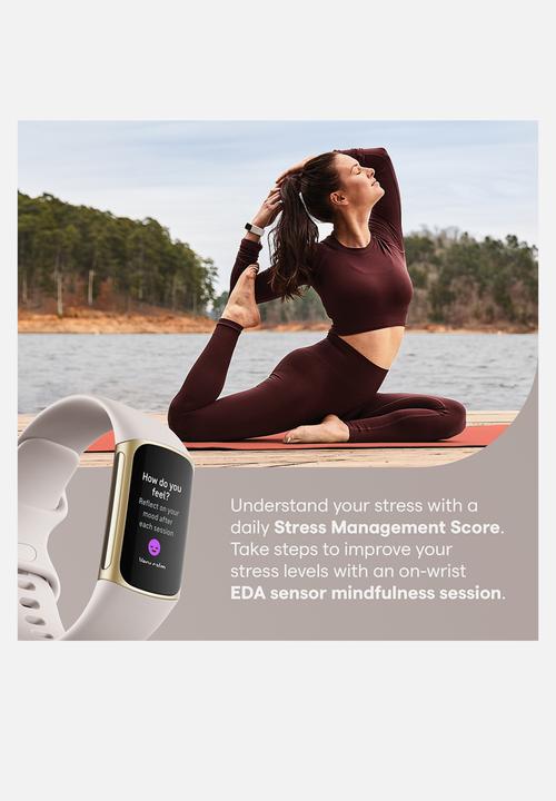 Fitbit - Fitbit charge 5 - lunar white