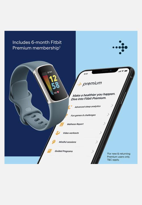 Fitbit - Fitbit charge 5 - blue platinum
