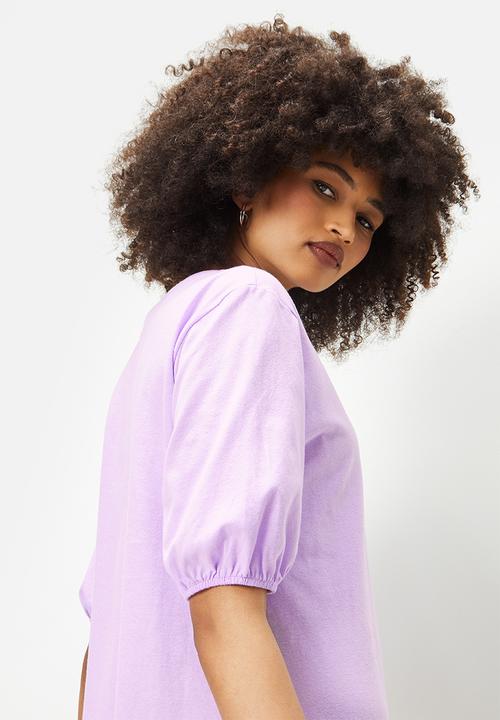 Blake - Drop waisted mini dress - lilac