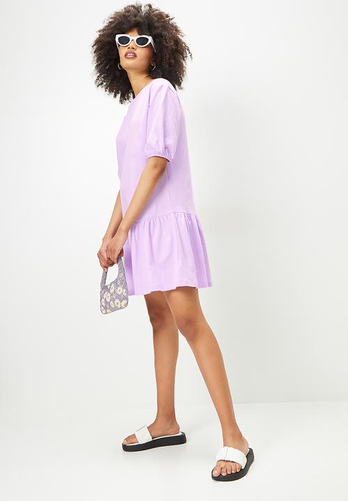 Blake - Drop waisted mini dress - lilac