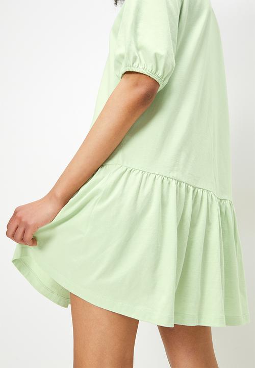 Blake - Drop waisted mini dress - green 