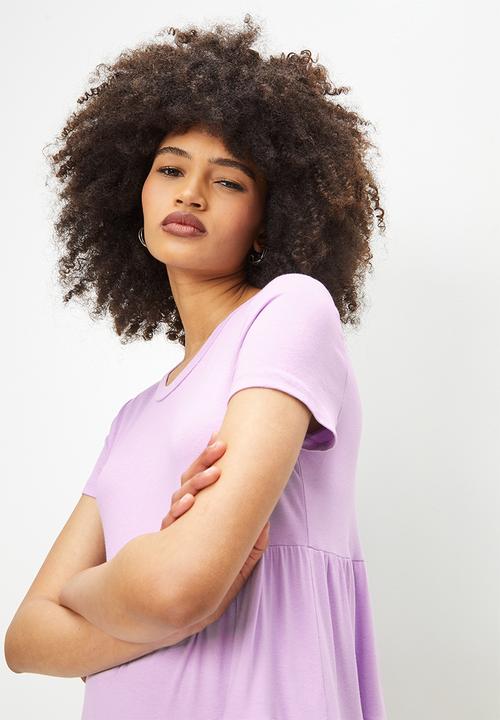 Blake - Tiered mini dress - lilac