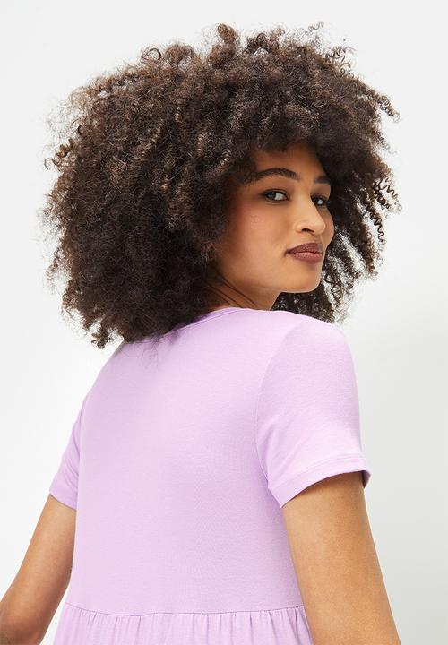 Blake - Tiered mini dress - lilac