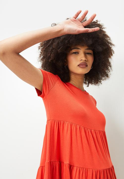 Blake - Tiered mini dress - clay