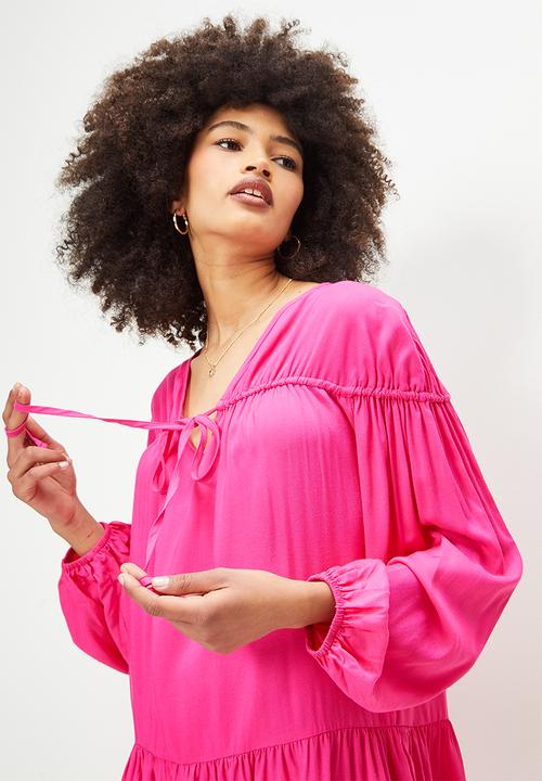 Blake - Tiered mini dress - pink