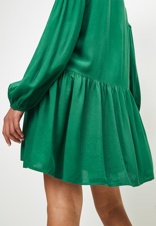 Blake - Tiered mini dress - emerald
