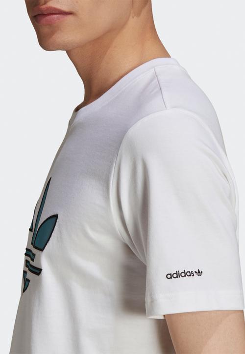 adidas Originals - ADICOLOR SHATTERED TREFOIL TEE - white