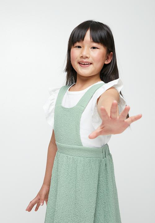 Superbalist Kids - T-shirt and pinafore dress set - sage