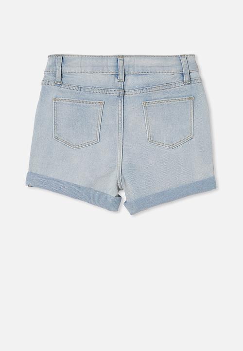 Cotton On - Cassandra denim short - faded blue wash