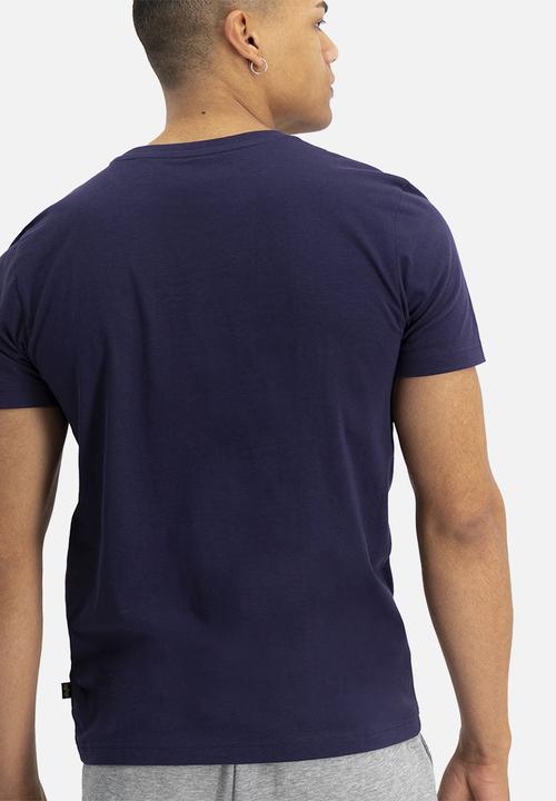 Alpha Industries - Ai foil print tee - navy & silver