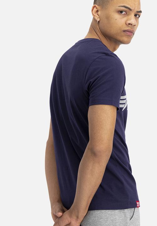 Alpha Industries - Ai foil print tee - navy & silver