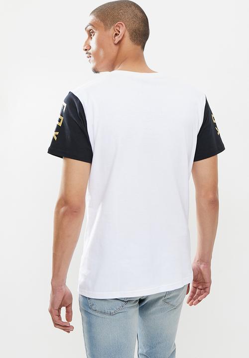 Fox - Mirer band short sleeve tee - white & black