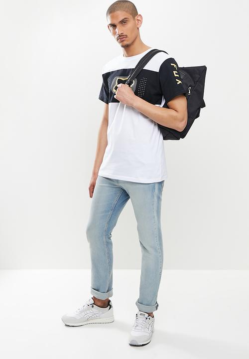 Fox - Mirer band short sleeve tee - white & black