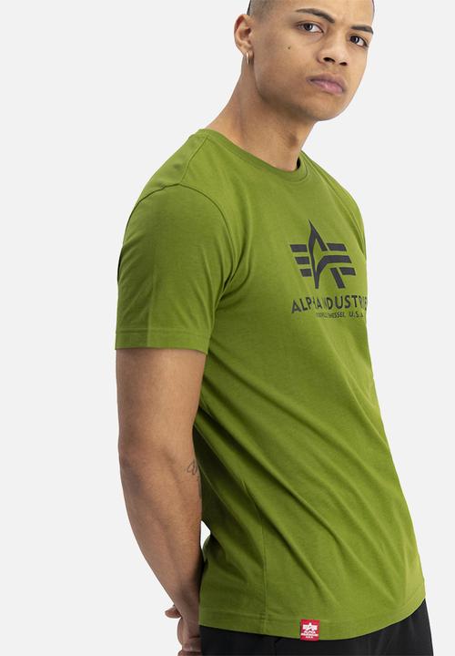 Alpha Industries - Alpha logo tee - green & black