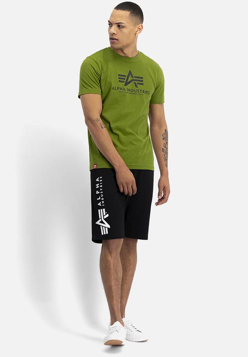 Alpha Industries - Alpha logo tee - green & black