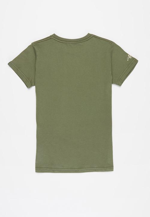 Quiksilver - Africa tall stacks short sleeve tee yth - khaki