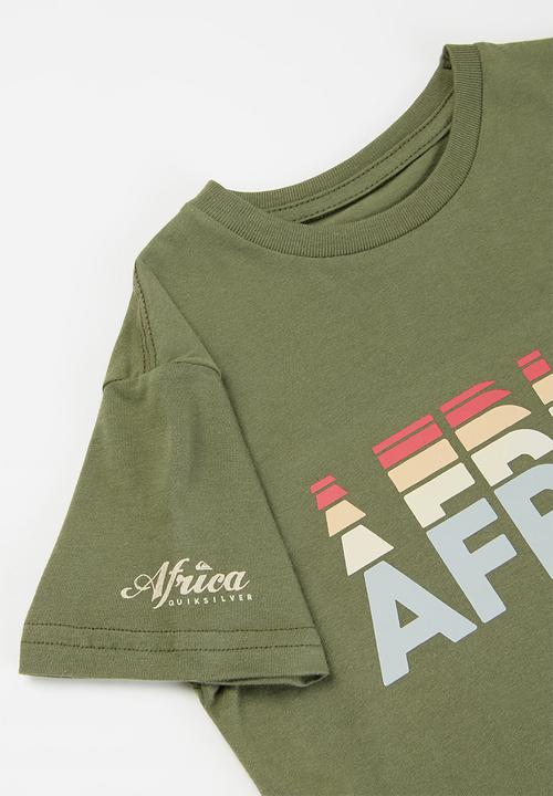 Quiksilver - Africa tall stacks short sleeve tee yth - khaki
