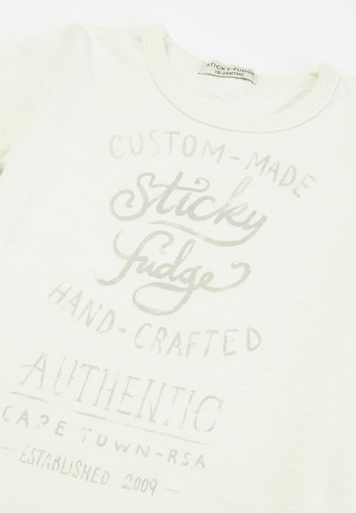 Sticky Fudge - Boys 2 pack tee - white & blue