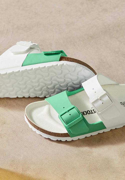 Birkenstock - Arizona split birko-flor regular  - white /  jade