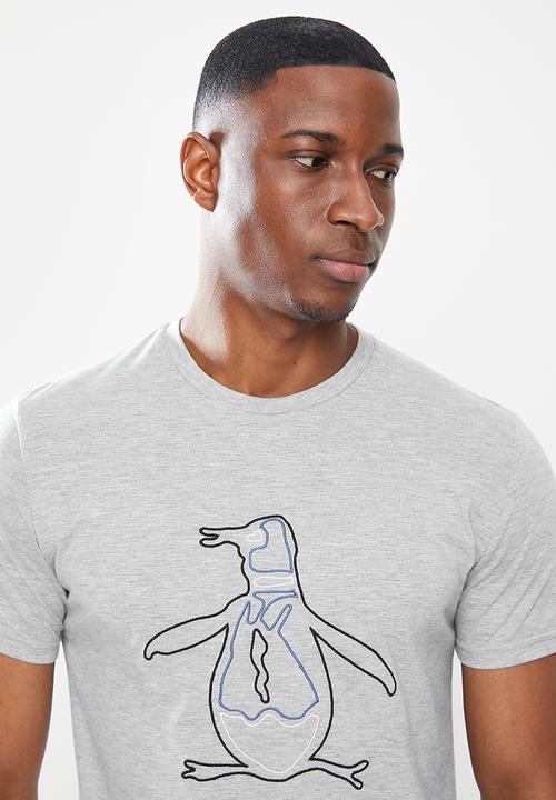 Original Penguin - Embroidered pete tee - grey 