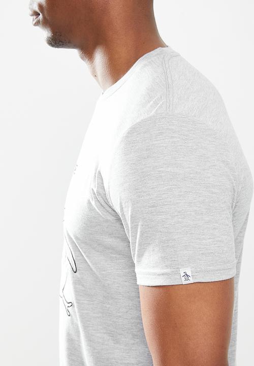Original Penguin - Embroidered pete tee - grey 
