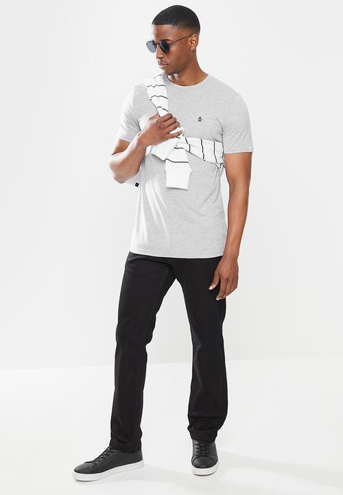 Original Penguin - Embroidered tee - rain heather