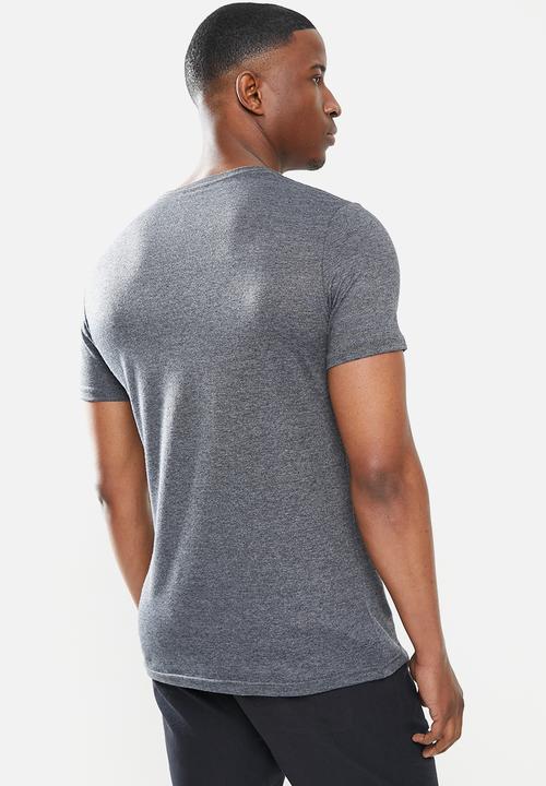 Original Penguin - Embroidered tee - dark charcoal heather