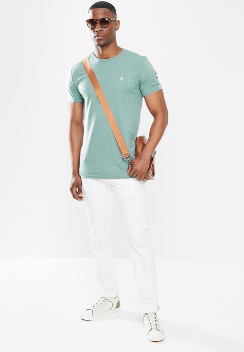 Original Penguin - Embroidered tee - green tint heather