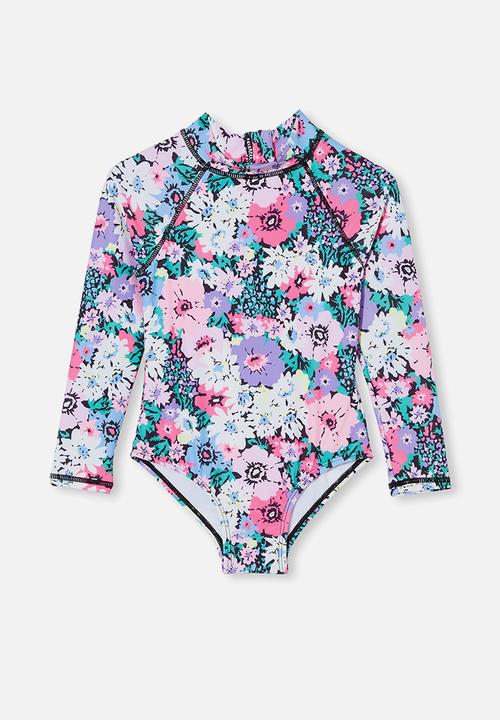 Cotton On - Lydia one piece - phantom/pop flower garden