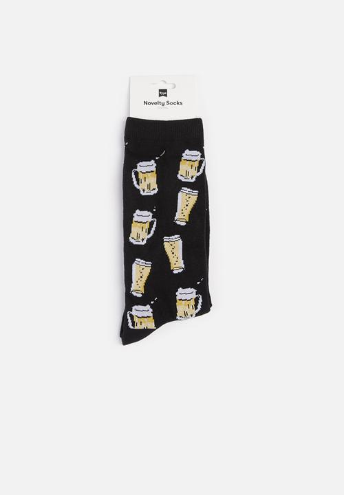 Typo - Mens novelty socks - black