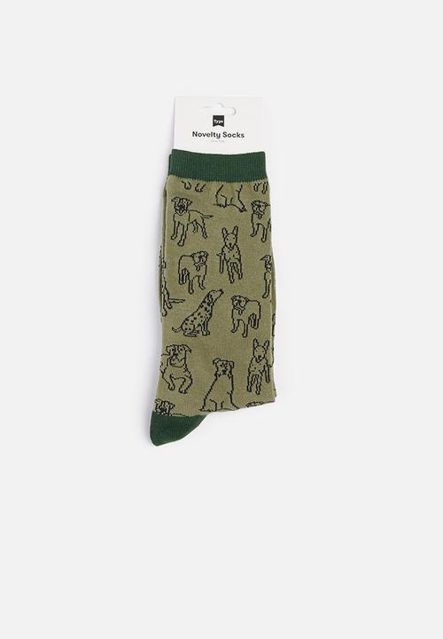 Typo - Mens novelty socks - green