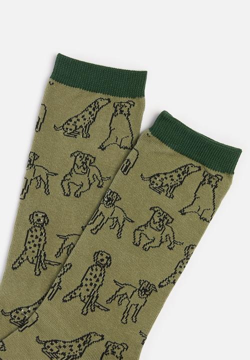 Typo - Mens novelty socks - green