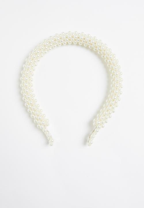 Superbalist - Faux pearl headband - cream